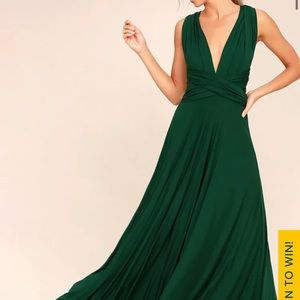 Lulu's Deep Green Maxi Dress